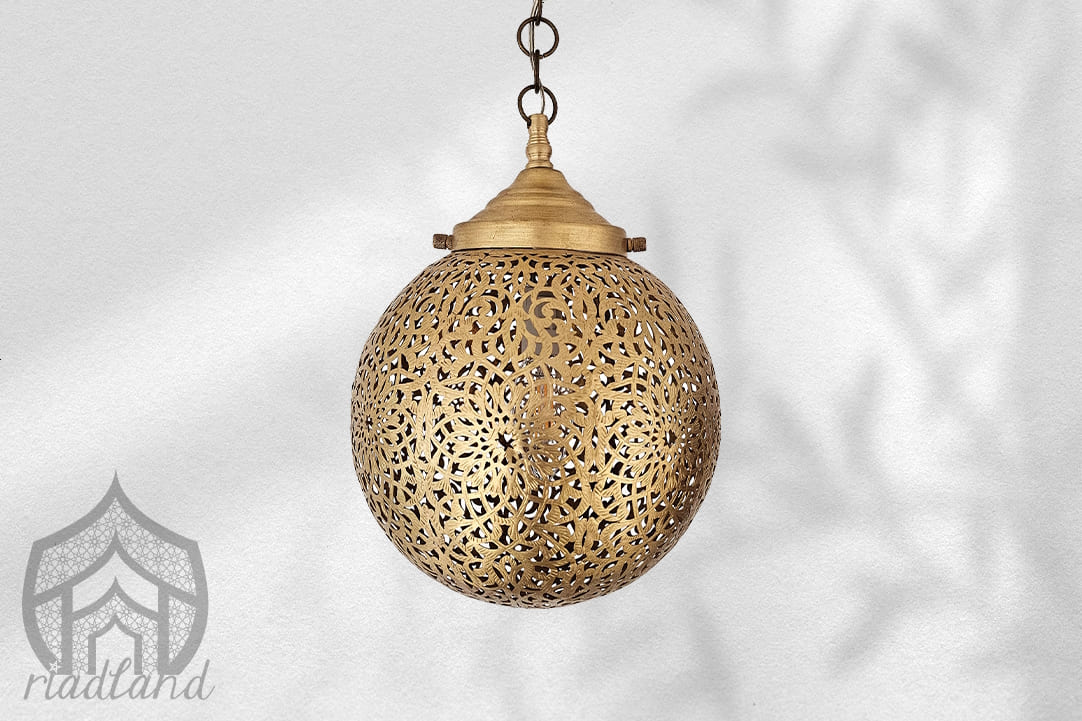 Small exotic handcrafted ceiling pendant with a distinctive and stylish design ideal for adding character and charm to small rooms